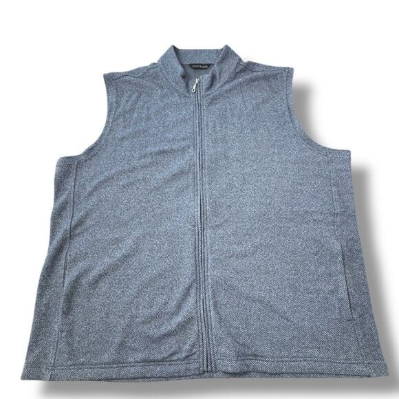 Scott Barber Sweater Vest Blue Full Zip Golf Business Casual Men’s Size XXL - Picture 1 of 10